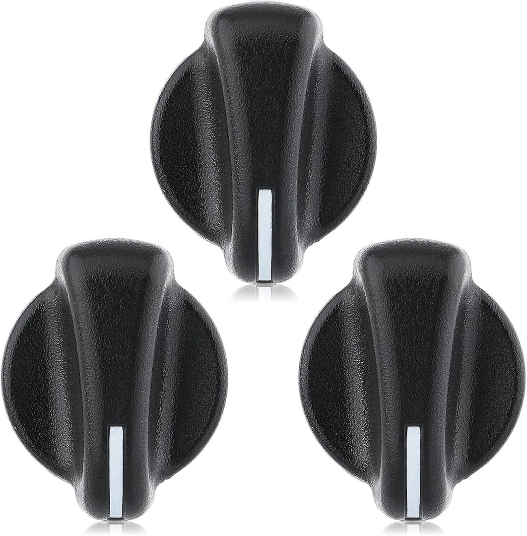 AUTOKAY 05011218AC AC Heater Climate Switch Control Knob Blower Temperature Fan Knob Fits for Jeep Wrangler 1999-2006 for Dodge Ram 1500 2500 3500 Van 1998-2003 Re# 5183281AA Set of 3