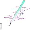 [3-in-1 High Precision Stylus Pen] 3-in-1 Stylus Pen for Touch Screen, High Precision and Sensitivity, Suitable for iPhone/iPad/Android Tablets, Compatible with All Touch Screens,Light Green