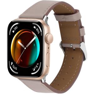 Italy Genuine Leather Bands Women Men Compatible with Apple Watch 38mm 41mm 40mm 42mm 44mm 45mm 46mm 49mm, iWatch Straps Smartwatch Replacement Band for Ultra SE 3/2/1 Series 11 10 9 8 7 6 5 4 3 2 1
