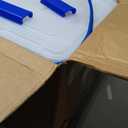 IRIS USA 2-Pack 44 Qt Storage Bins with Gasket Lids, Clear/Blue