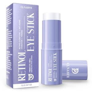 Retinol & Caffeine Eye Balm Stick for Dark Circles, Puffiness, Fine Lines and Eye Bags, Anti Aging Under Eye Cream Smooths Wrinkles Moisture Stick