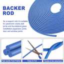 Backer Rod Caulk Saver Blue EPDM Backer Rod for Gaps and Joints Backing Rod Concrete Filler Rubber Backer Rod Joint Filler for Driveway and Wall Cracks (1/4 Inch x 100 ft)
