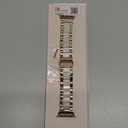 Wearlizer Compatible with Apple Watch Band 38/40/41/42mm Fashion Wristband Women, Stainless Steel + Resin Metal Replacement for iWatch Series 11 10 9 8 7 6 5 4 3 SE/Ultra 3 2 1-RoseGold+Starlight