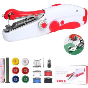 Handheld Sewing Machine, Mini Portable Electric Sewing Machine for Beginners Adult, Easy to Use and Fast Stitch Suitable for Clothes,Fabrics, Cutains,DIY Home Travel