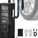 Tire Inflator Portable Air Compressor, ZUZEE 3X Faster Portable Tire Inflator, 150PSI Portable Air Compressor With HD Display, Air Pump for Tires of Car, Moto, Bike, also for Balls, Mattresses, etc (Black)