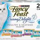 Purina Fancy Feast Wet Cat Food Variety Pack, Creamy Delights Poultry & Seafood Collection - (Pack of 24) 3 oz. Cans (EXP 07/31/26)