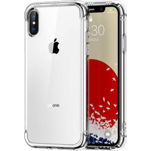 ONES for iPhone X/Xs Case Clear, Slim Soft TPU Silicone Cover for iPhone 10s / 10, Military Drop Protective Thin Phone Bumper Case with Shockproof Airbags, Yellowing Resistant, Transparent (HD High Transparency)