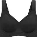 All Day Comfort Women Wirefree Bras for Women Full Coverage No Underwire Everyday Bras Comfortable Wireless Padded Bras, M