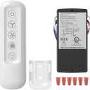 99770 99392 Hunter Ceiling Fan Remote Control Kit, Replacement for Casablanca Hunter Hampton Bay Ceiling Fans with Dimmer Light,3 Speed Control with Wall Mount