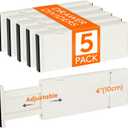 Lifewit 5 Pack Drawer Dividers 4" High, 11-17" Adjustable Dresser Drawer Organizers for Clothes, Expandable Dresser Separators in Bedroom/Bathroom/Kitchen/Vanity/Office Organization and Storage, Beige