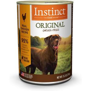Instinct Original Wet Dog Food, Grain Free Recipe - Real Chicken, 13.2 oz. Cans (Pack of 6), October 11, 2027