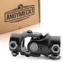 U Joint 3/4" DD x 3/4" DD Black Universal Steering Shaft Coupler with 3/4" DD x 3/4" DD Column