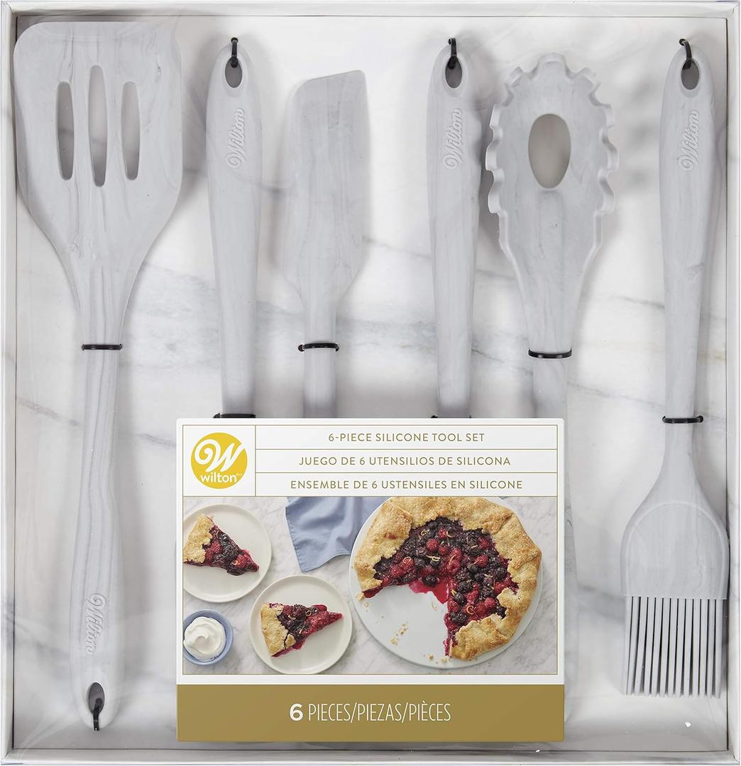 Wilton Marble Silicone Kitchen Utensils Set, 6-Piece