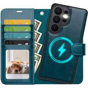 OCASE for Samsung Galaxy S26 Ultra Detachable Wallet Case with Card Holder, [2 in 1] PU Leather Flip Folio Case with RFID Blocking Stand Wrist Strap Shockproof Phone Cover 2026, Peacock Blue