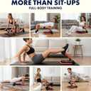 Squatz Ab Machine for Stomach Workout Core & Sit-Up Exercise Equipment with 3 Resistance Levels for Home Gym, Adjustable Ab Trainer for Full-Body Workout with Automatic Rebound, 350 lbs Capacity