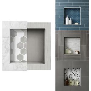 Houseables Shower Niche, Shower Niche Insert Tile Ready, 12x12 Inch, Recessed Bathroom Storage, in Wall Shelf, Cubby Inserts, Recessed Shampoo Caddy, Inset Shelves, Built in Nook, Soap Box, Prefab