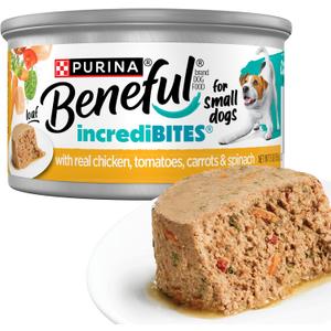 2 x Beneful Purina IncrediBites Small Breed Wet Dog Food Loaf Chicken (12) 3 oz (EXP 05/31/28)