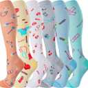 Bropite Compression Socks for Women & Men Circulation-Support Knee High Socks 20-30 mmhg-Best for Running,Medical,Nurse,Travel, Size: Small-Medium