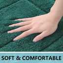 Buganda Bathroom Rugs, 30" x 20", Soft and Absorbent Microfiber Bath Rugs, Non-Slip Shaggy Shower Carpet, Machine Wash Dry Bath Mats for Bathroom Floor, Tub and Shower, Dark Green