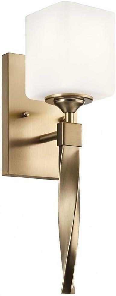 Kichler Marette Light Sconce, 5 inch 1 Light Sconce in Champagne Bronze, (16.25" H x 5.75" D x 5" W), 55000CPZ