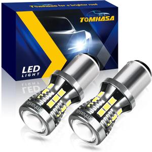 1157 LED Bulbs Reverse Light 6000K White BAY15D 7528 2057 2357 LED Replacement Bulbs for Backup Reverse Lights Turn Signal Lights Brake Blinker Lights Tail Lights DRL Pack of 2