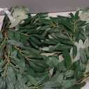 RECUTMS 2Pcs Artificial Olive Leaves Garlands 6.2Ft-Fake Hanging Silk Willow Leave Ivy Vines Faux Bayberry Leaf Twigs Greenery Rattan for Indoor Outdoor Wedding Birthday Party Home Garden Table Decor