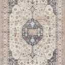 LUMI 8x12 Washable Area Rug for Living Room, Ultra Soft Traditional Rugs Non Slip with Rubber Backing, Low Profile, High Traffic, Stain Resistant Carpets, Ideal for Bedroom, Dining Room, Indoor