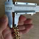 Gold Cuban Chain Dog Collar Solid Stainless Steel Link Chain Thick Pet Collar Cool Zirconia Lock Small Medium Large Dogs Collar (12Inch for 9.6-11.5" Dog Neck)