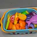 JOYIN Learning Toys Play Food Set for Toddlers, Cutting Food for Preschool Activities, Play Kitchen Accessories, Educational Toys, Color Sorting Set for Boys & Girls, Gifts for Christmas