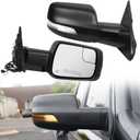 Right Passenger Side Mirror Compatible with Ram 1500 2019 2020 2021 2022 2023 2024 2025,W/Heated/Power Folding/Power Glass/Puddle Light/Signal Light(10pins)