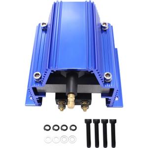 12V High Output Ignition Coil Ignition Systems E-Core Style coil 5000V Male HEI Connector Universal Fits for V8 Chevy, Ford, Olds, Pontiac, and Mopar