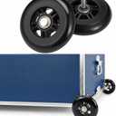 Timtin 2 Pcs 4" Camp Trunk Wheels Removable Easy to Install with Storage Pouch for Summer Camp Trunk with Wheels, and Secure College Dorm Storage Chest