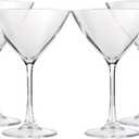 Lily's Home Unbreakable Acrylic Martini Glasses, Made of Shatterproof Plastic and Ideal for Indoor and Outdoor Use, Reusable, Crystal Clear (8.5 oz. Each, Set of 4)