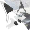 HDBUBALUS Motorcycle Detachable Rear Passenger Backrest Sissy Bar Rear Backrest Cushion Fit for Harley Touring Road King Road Glide Street Glide 1997-2008 Chrome