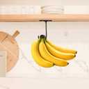 3 x JINIHFW Banana Hook Hanger,Under Cabinet Banana Hook Foldable