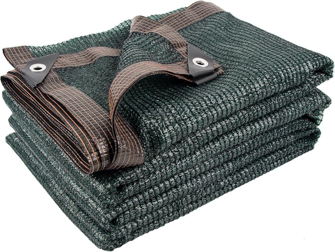 50% 10 X 20 FT Green Shade Cloth, Outdoor Woven Sun Shade with Grommets, Durable Breathable Netting Shading Antifreezing for Patio, Garden, DIY Home, Plants Cover, Greenhouse, Dog Kennel