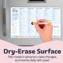 Baby First Food Tracker, Magnetic Meal Planner, Fridge Grocery Shopping List Chart (3 in 1) - Dry, Erase Menu Planners, Strong Stickiness on Refrigerator - 11.8"x8.2", Pink - Baby Led Weaning Supplies