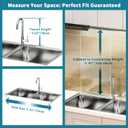 HOWDIA Stainless Steel 2-Tier Over The Sink Dish Drying Rack with Utensil Holder, Large, for Kitchen Counter