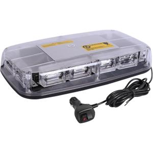 Car 48LED Warning Light Emergency Flash 12v-24V Roof Magnetic Absorption Strobe Flashing(Transparent shell yellow light)