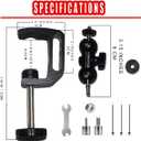 2-Be-Best Mini Projector Mount, Articulating Clamp Mount, 360 Flexible, Compatible with Projector, Camera, LED Light
