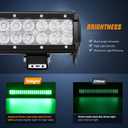 Nilight LED Light Bar 20 Inch 126W Spot Flood Combo Green Beam Off Road Lamp Fishing Hunting Emergency Deck Work Lighting for Trucks UTV Pick-up Van Boat Tractor