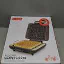 Dash No-Drip Waffle Maker - Makes Four Waffles at Once for Hassle-Free Breakfasts - Dual Nonstick Heating Plates & Quick Heat-Up System - Easy-Release Surface - Silver