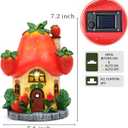 Solar Fairy Garden Houses - Fairy Outdoor Decor Strawberry Houses with Solar Light for Patio Balcony Yard,Lawn Ornament Perfect Garden Gift