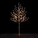 TYBEEU 4ft Lighted Cherry Blossom Tree, 144 Warm White LED, Dimmable, Indoor Outdoor Home Garden Christmas Wedding Holiday Decor