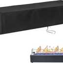 Outdoor 28 inch Rectangular Table Top Propane Fire Pit Cover, 40,000 BTU Tabletop Gas Firepit Cover for Patio,Outdoor Portable Fireplace Rectangular Fire Cover - 28 x 7 x 8 Inch