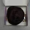 BARSDAR 100% Human Hair Bun Extension - Real Human Hair Dark Brown Messy Bun Scrunchie for Women - Elastic Wavy Curly Dark Brown Updo Extensions Soft Natural Looking Large Chignons Hairpieces (1 Count (32g))