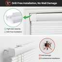 No Drill Cellular Shades Light Filtering Honeycomb Blinds 30" Wx64 H White