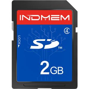 INDMEM SD Card 2GB Class 4 Flash Memory Card 2G SLC Stanard Secure Digital Cards (1PC)