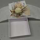 Ling's moment Pocket Boutonniere Single, Boutonniere for Men Groom for Wedding, Prom, Homecoming, Anniversary, Graduation, etc.White Beige, 6" W x 5" H