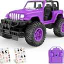 NQD RC Cars 1:16 Scale Remote Control Jeep Car 80 Min Playtime 2.4Ghz Off-Road RC Trucks for for Toddlers Girls Kids Teens (Purple)